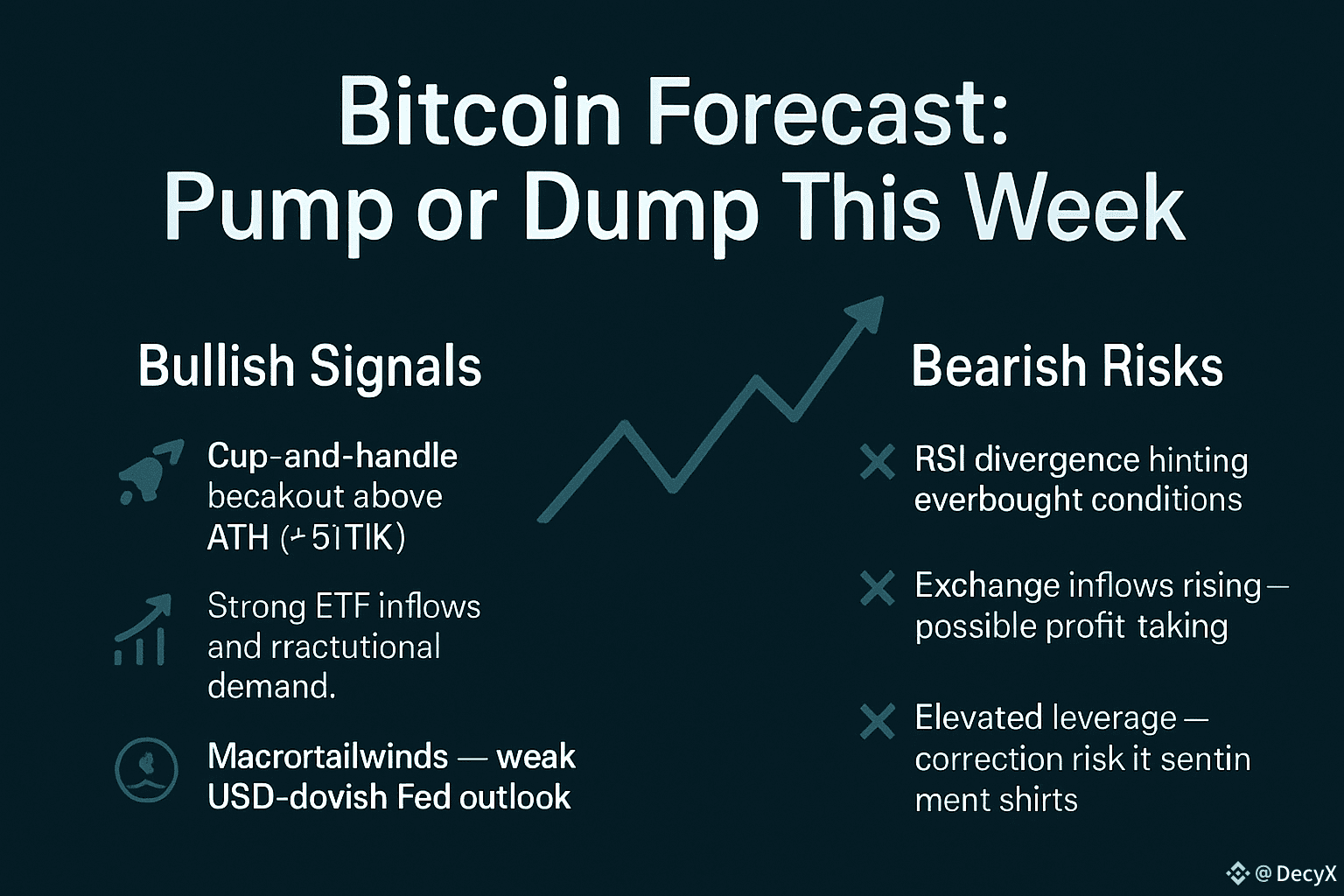 Bitcoin Forecast: Pump or Dump This Week $BTC is trading nea | DecyX på  Binance Square