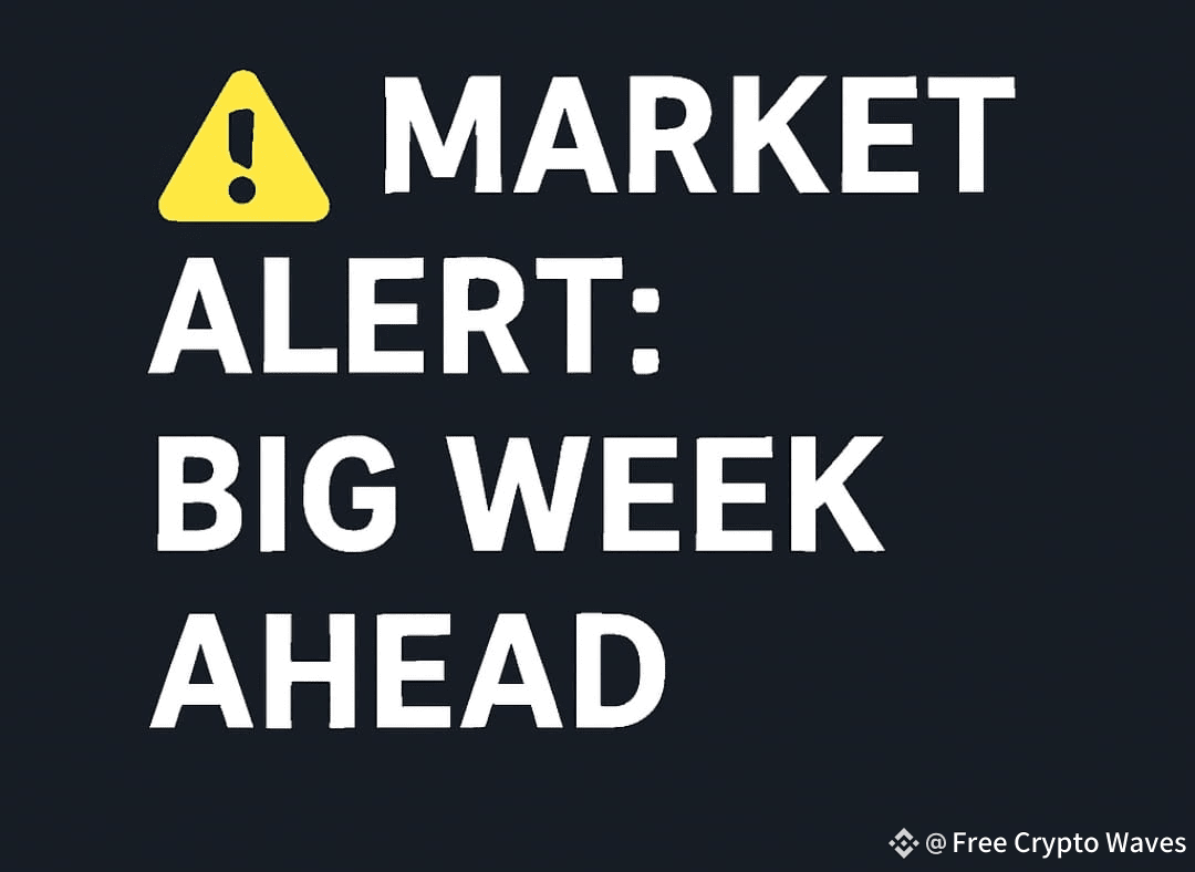 🚨Market Alert: Big Week Ahead👀 Three major events could | Free Crypto  Waves on Binance Square