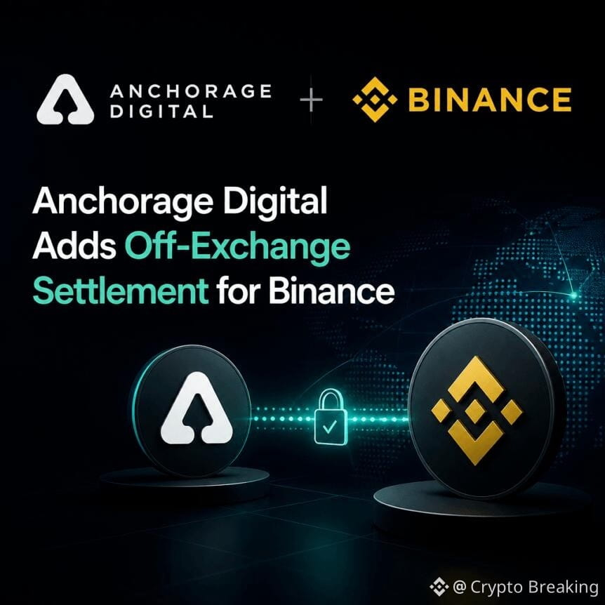 Anchorage Digital Adds Off-Exchange Settlement For Binance