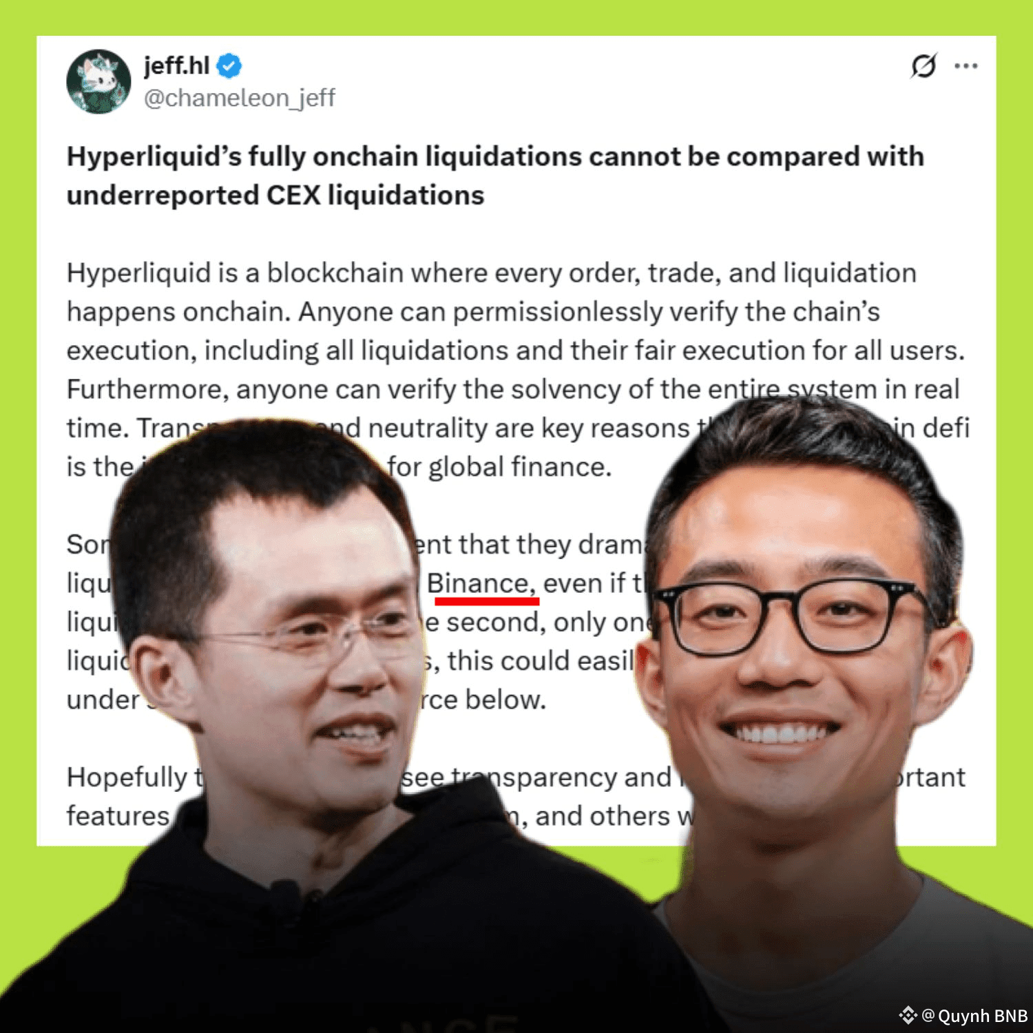 Founder Hyperliquid continuously attacks Binance, But in fac | Quynh BNB on  Binance Square