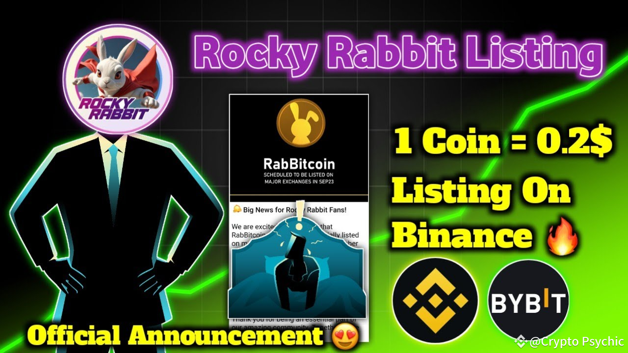 🐰💥 **Join Rocky Rabbit Coin Mining !** 💥🐰 | Crypto_Psychic on Binance  Square