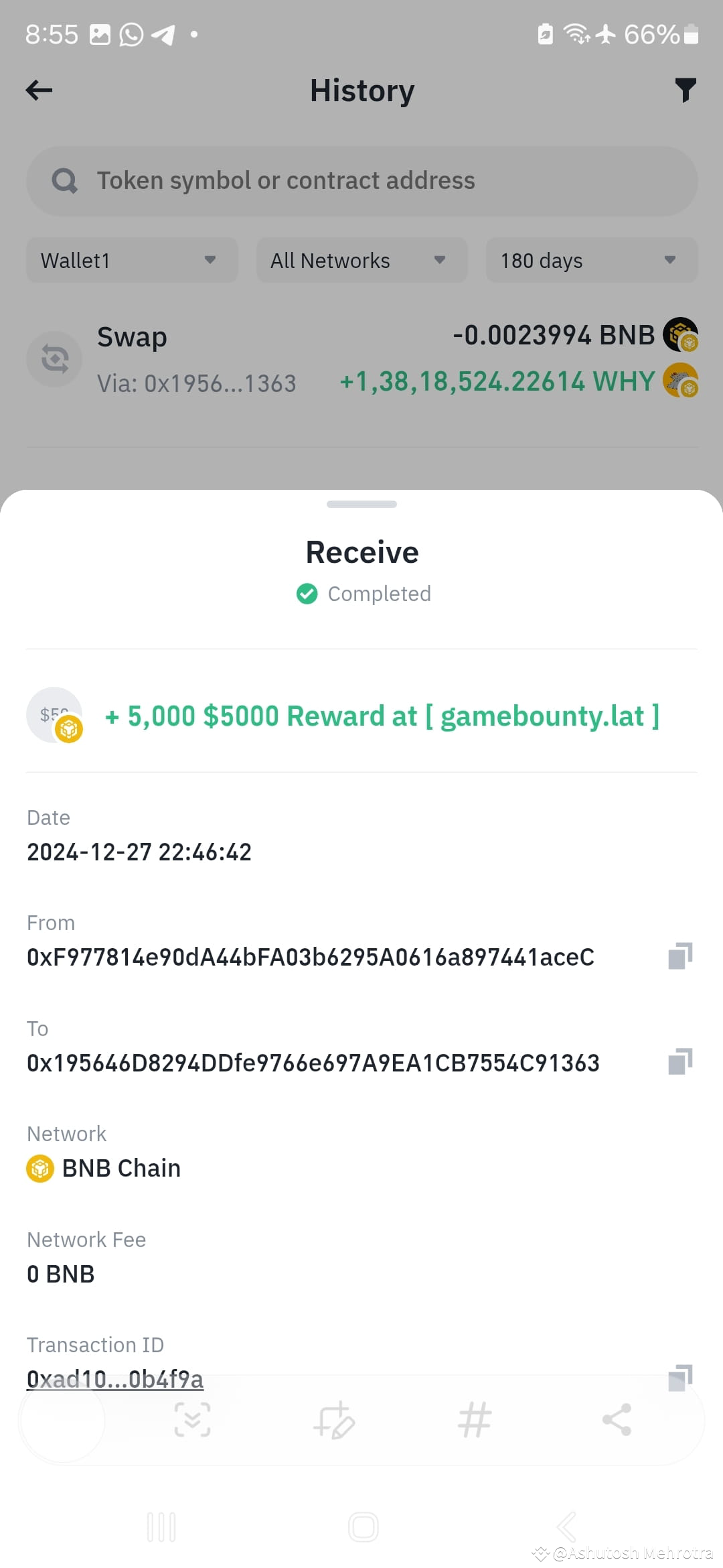 ShareYourTrade Guys be aware of frauds Received $5000 from | Satoshi  Santinel på Binance Square