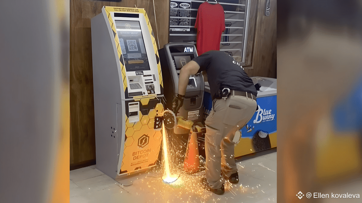 Texas Sheriff Cut Open Bitcoin ATM with Grinder | Ellen kovaleva on Binance  Square