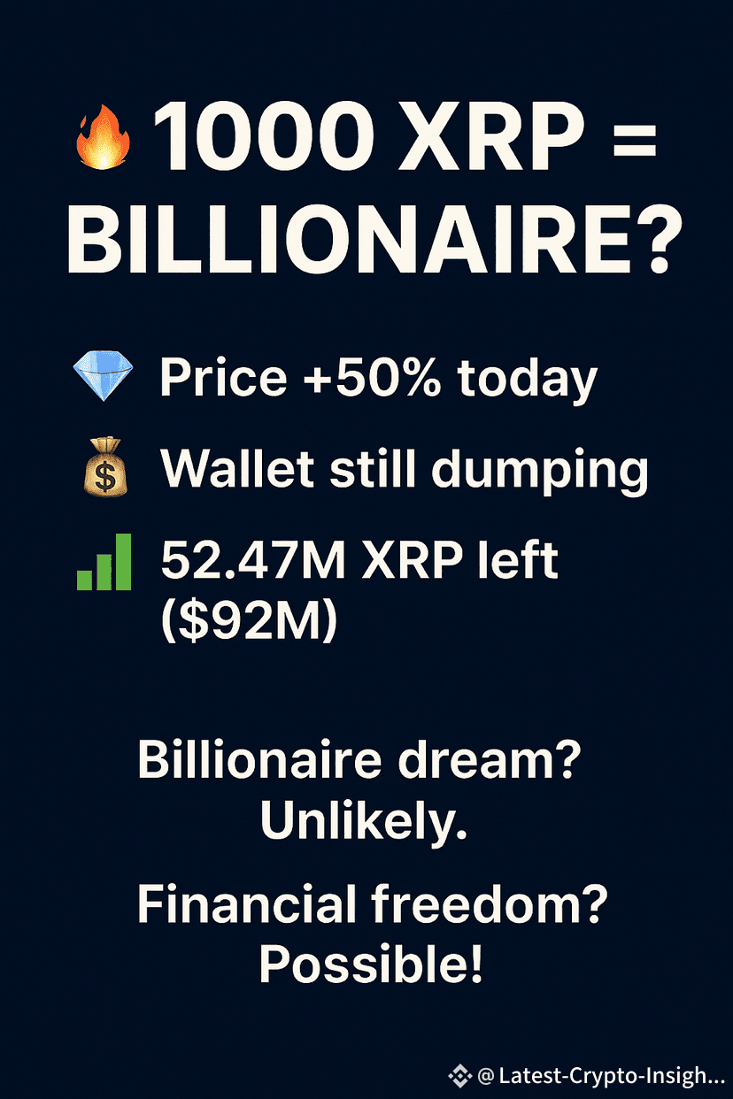 🔥 Wird 1000 XRP-Token Sie in naher Zukunft zu einem Milliar |  Latest-Crypto-Insights auf Binance Square