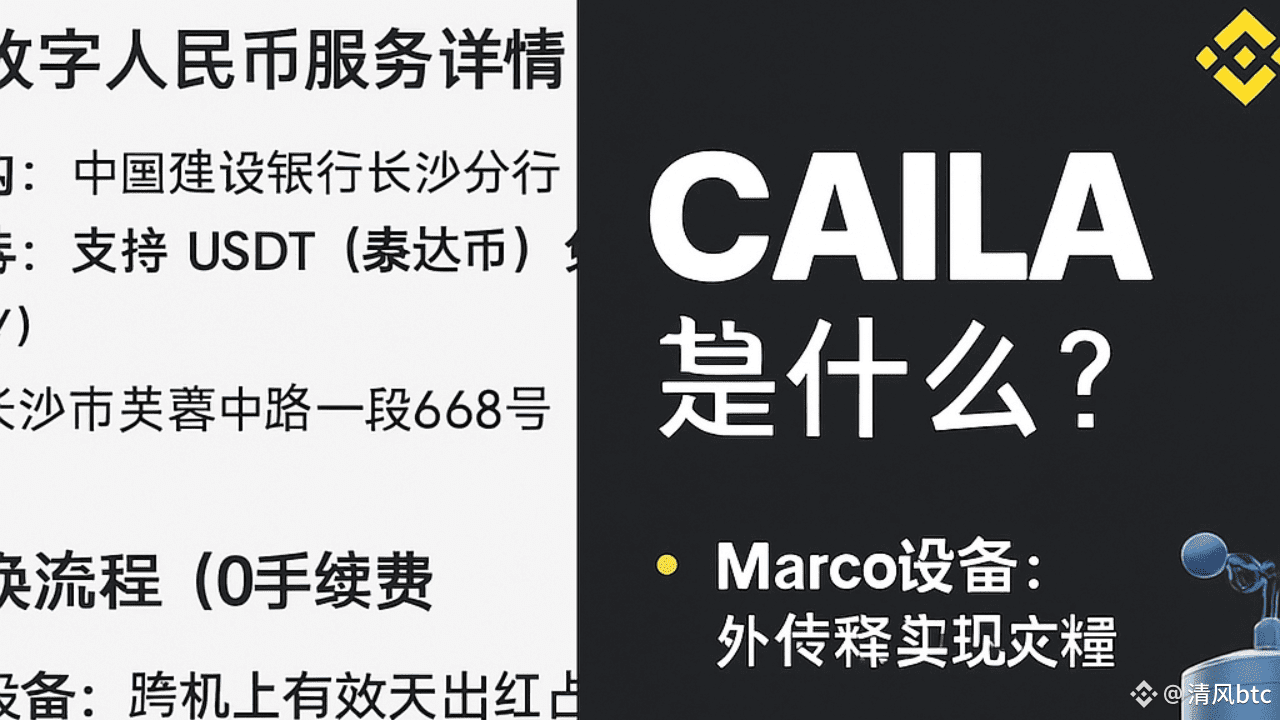 好消息：中国境内开放USDT 兑换RMB！长沙建行率先试点，快把CAILA 气象矿机挂上阳台！ | 清风btc on Binance Square