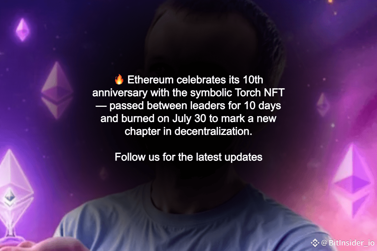 🎉 Ethereum marks its 10-year anniversary with a powerful | BitInsider_io  on Binance Square