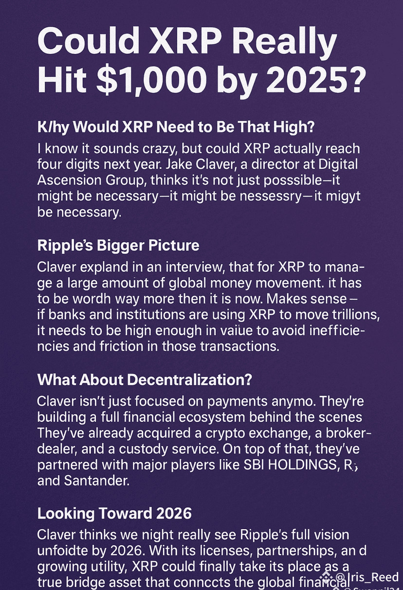🚨 Could XRP Hit $1,000 by 2025? It sounds insane… but is it | Elayaa on  Binance Square