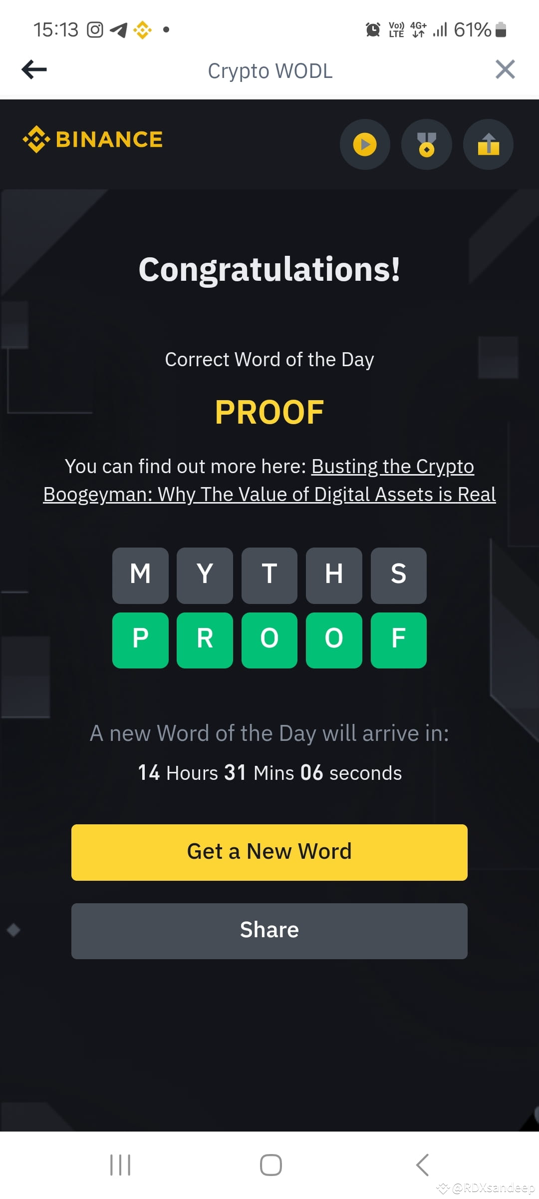 Binance word of the day ( 2025-01-06 to 025-01-12 ) all the | RDXsandeep на  Binance Square