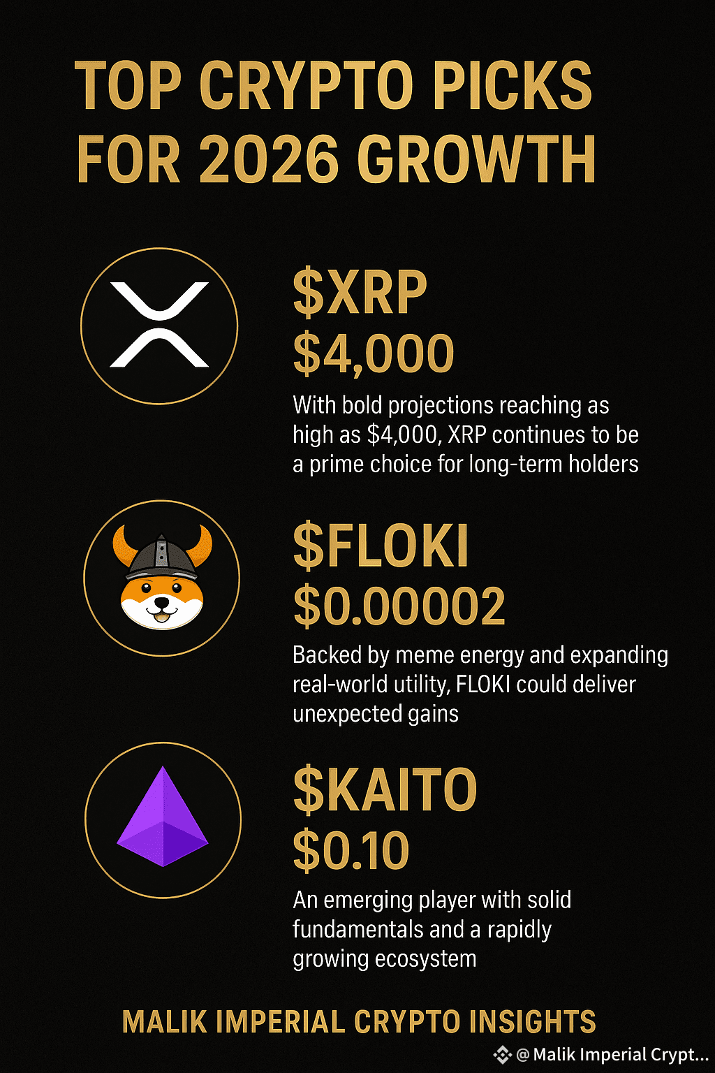 🚀 Top Crypto Picks for 2026 Growth 💸 As we look toward 20 | Malik  Imperial Crypto Insights Binance Square