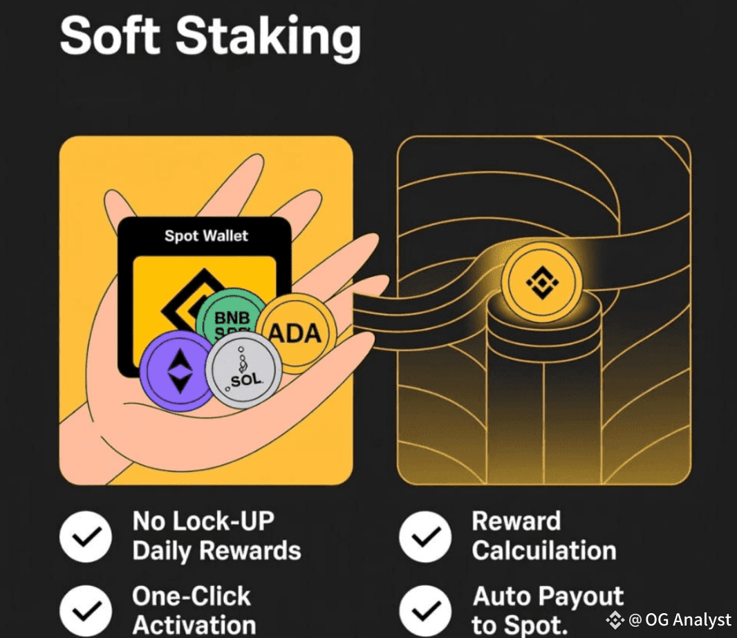 💼 Turn Your Idle Crypto into a Daily Income Machine — Effortlessly with  Binance Soft Staking! 💸 | OG Analyst on Binance Square