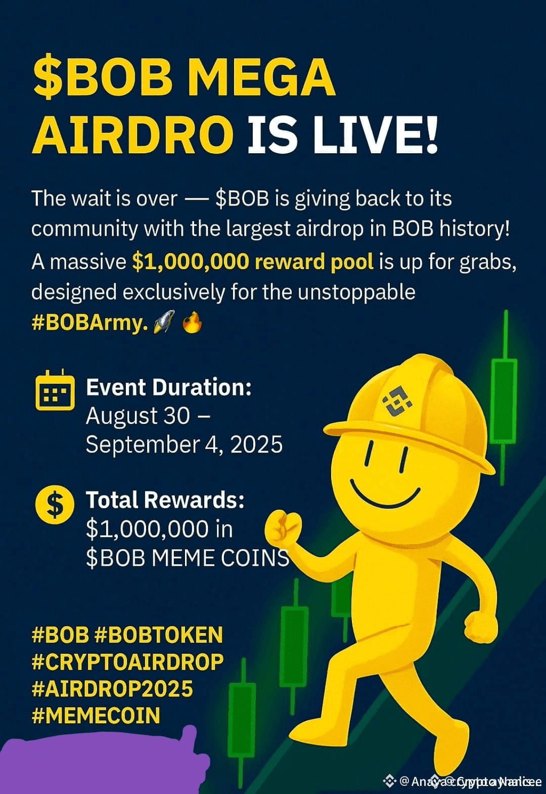 🚨 $BOB MEGA AIRDROP IS NOW LIVE ON BINANCE! 🚨 📢 The w | Crypto Nancee on  Binance Square