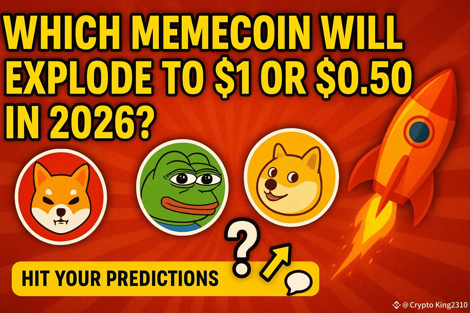 🚀 Quelle memecoin va exploser à 1 $ ou 0,50 $ en 2026 ? 🤔  | Yousuf  khan2310 sur Binance Square