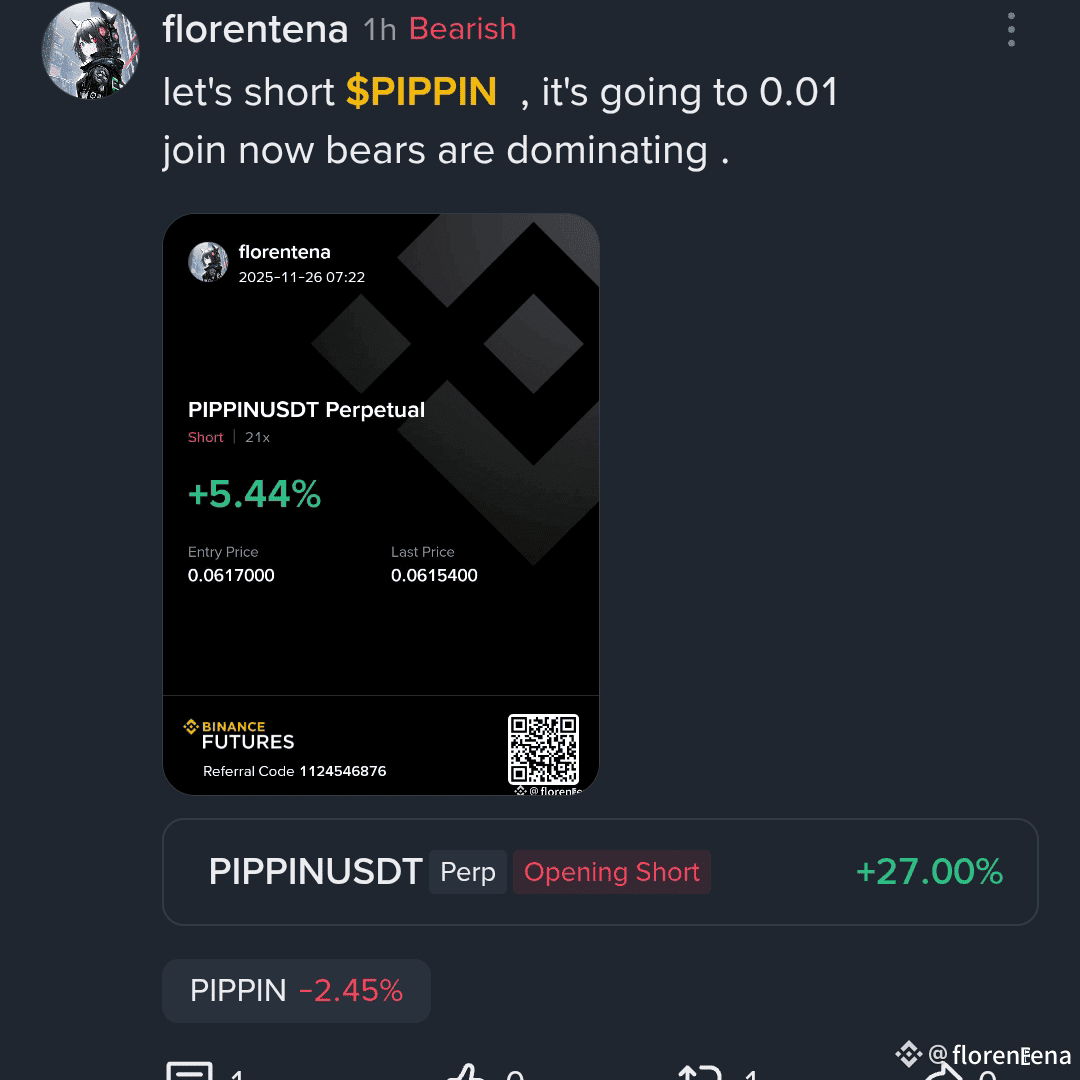 you still not shorting $PIPPIN ,go now or u will miss it , | crypto-_wolf  on Binance Square