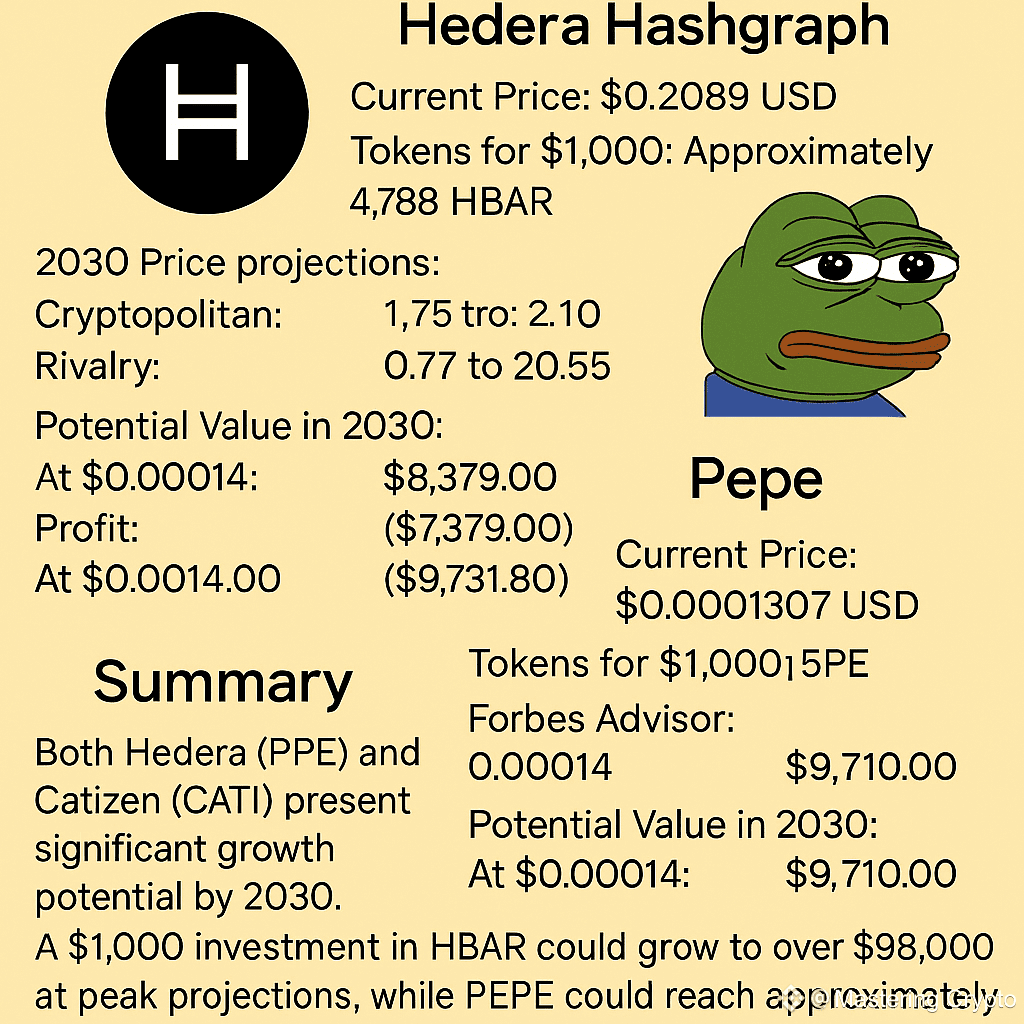 What If You Accidentally Invested $1,000 in $HBAR or $PEPE | Mastering  Crypto on Binance Square
