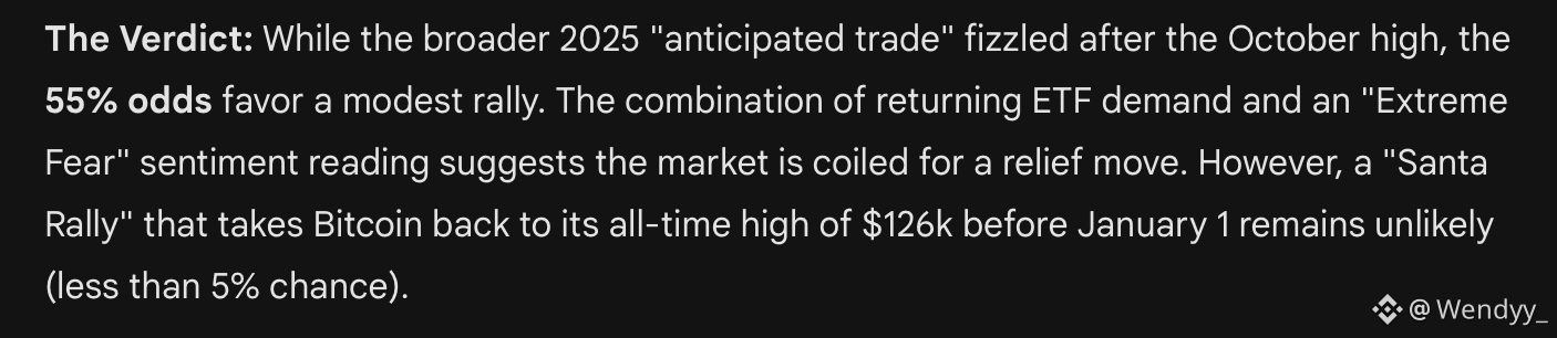 Bitcoin Santa Rally? ChatGPT, Grok, and Gemini Set the Odds