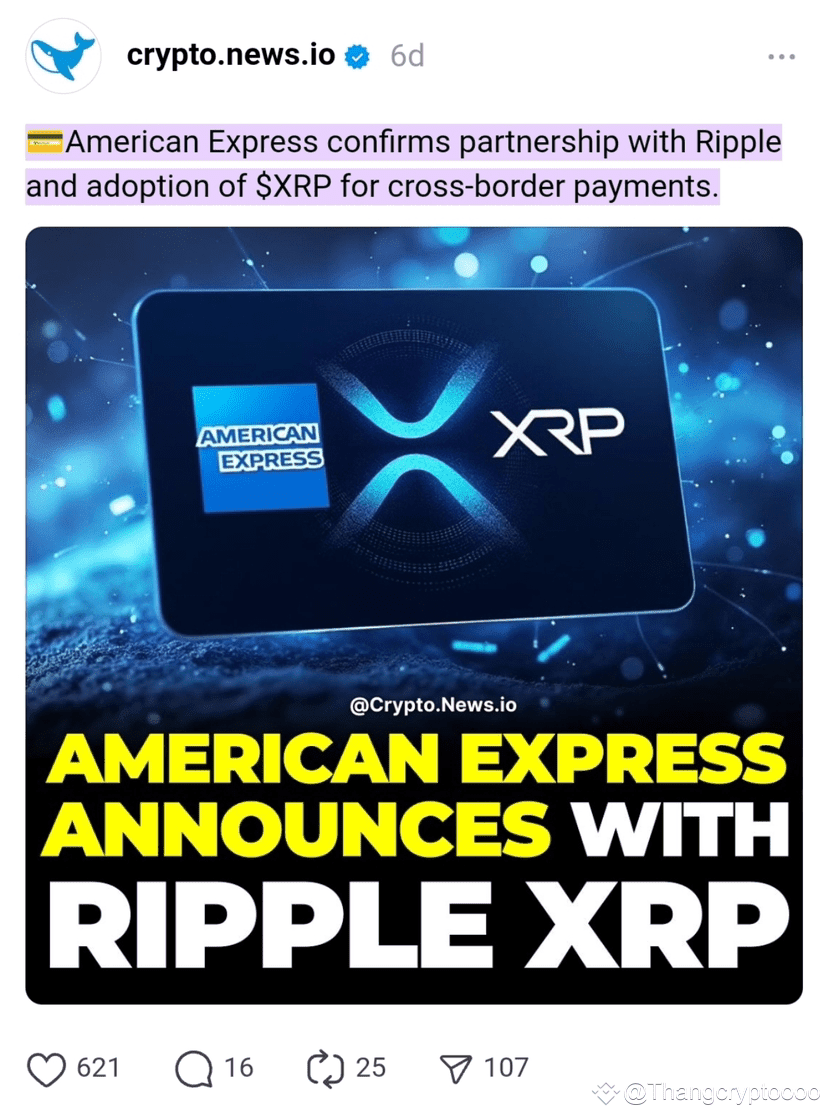 XRP 🚨 UPDATE: American Express x Ripple Just Set a Crypto | Thangcryptoooo  on Binance Square
