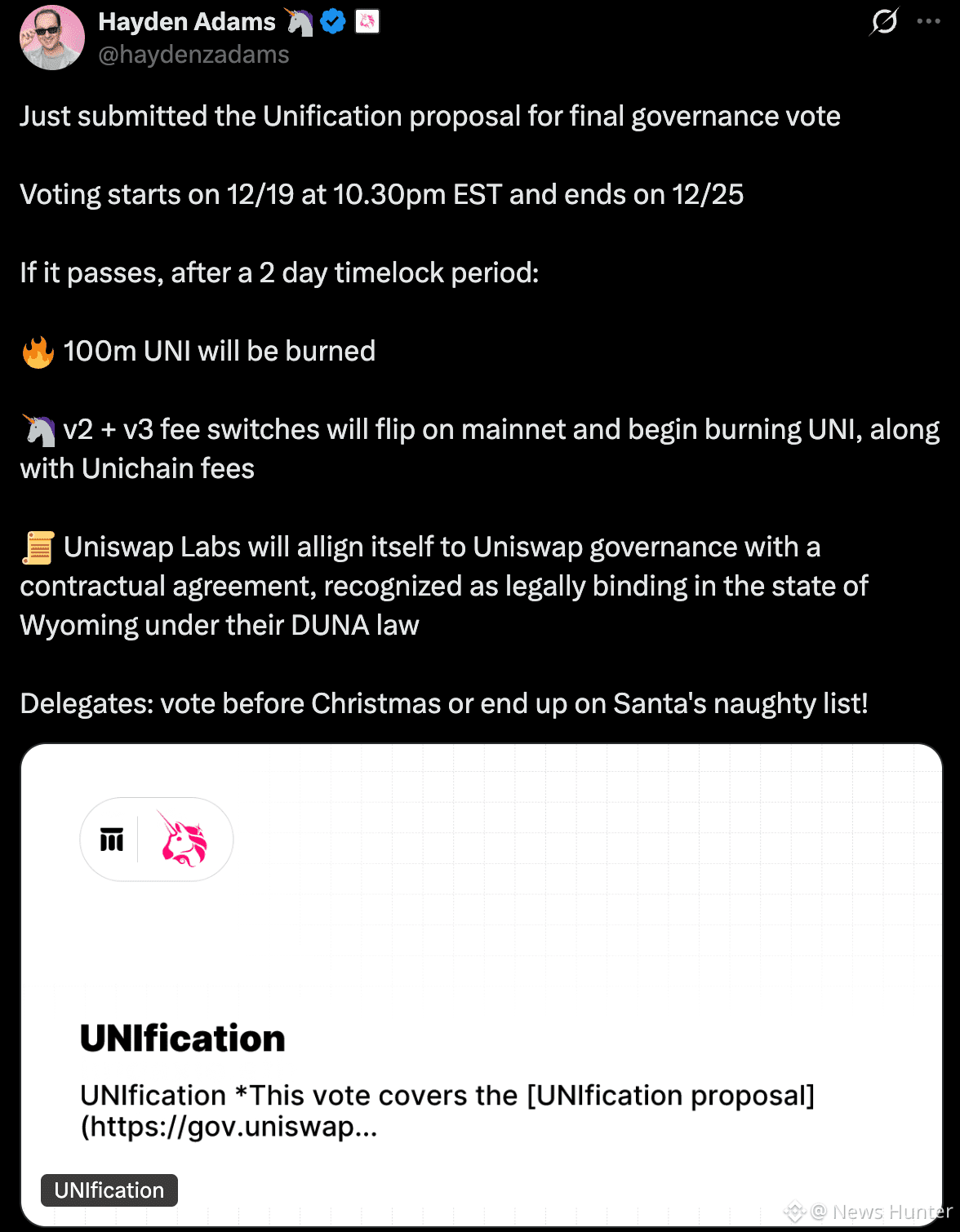 🚨 HAYDEN ADAMS JUST DROPPED A BOMB — UNISWAP PODRÍA CAMBIAR | News Hunter  en Binance Square
