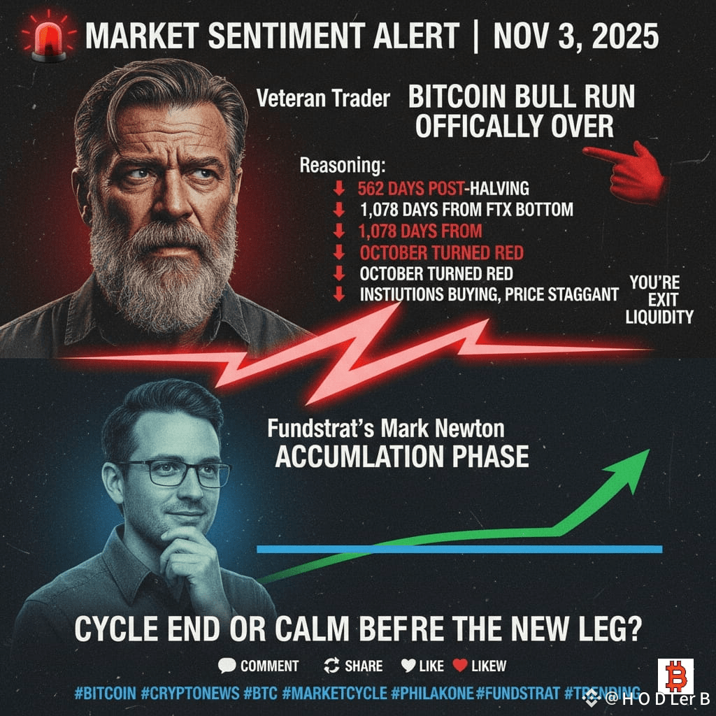 🚨 Market Sentiment Alert | Nov 3, 2025 Veteran trader @Phi | H O D Ler B  on Binance Square