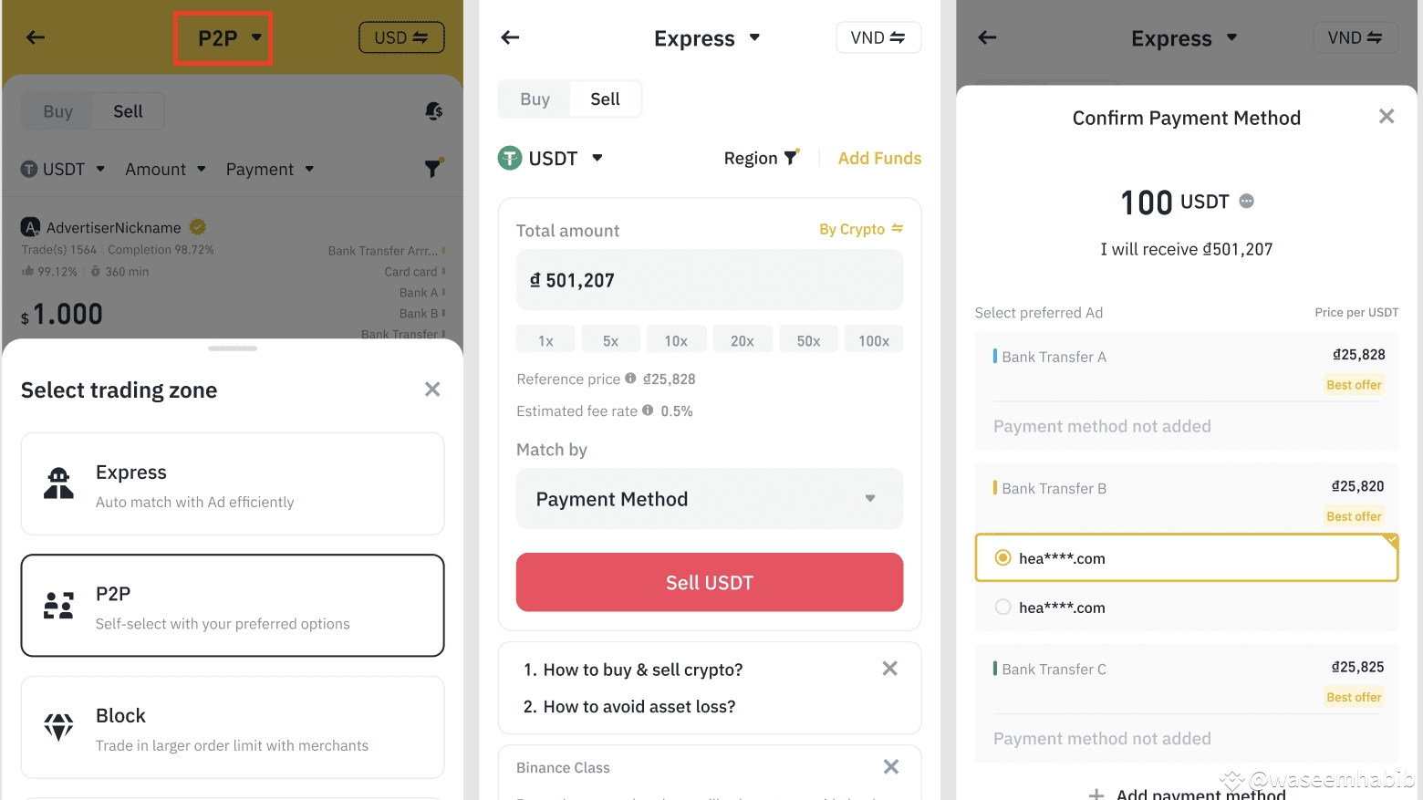 how-to-sell-usdt-on-binance-via-p2p-habib-waseem-on-binance-square