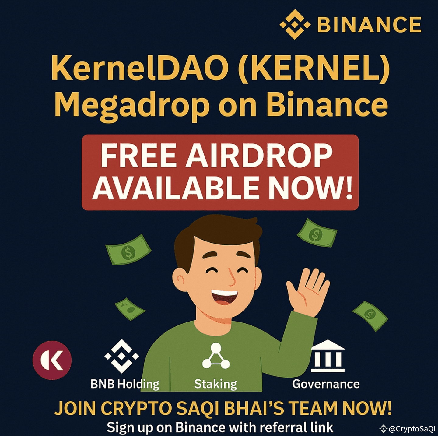 KernelDAO (KERNEL) Megadrop – FREE Airdrop on Binance! Hey | CryptoSaQi on  Binance Square