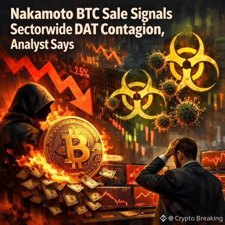 Nakamoto Btc Sale Signals Sectorwide Dat Contagion, Analyst Says
