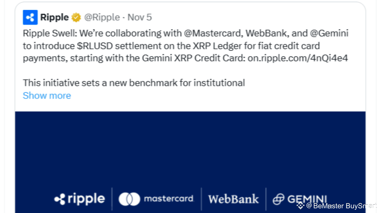 First Ledger Says Mastercard and WebBank Will Use XRP | BeMaster BuySmart  on Binance Square
