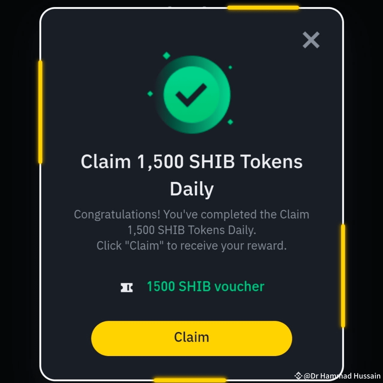 SHİB #SHIB #shiba⚡ #SHIBCOIN #Shibarium Claim 1,500 SHIB | Dr Hammad  Hussain on Binance Square