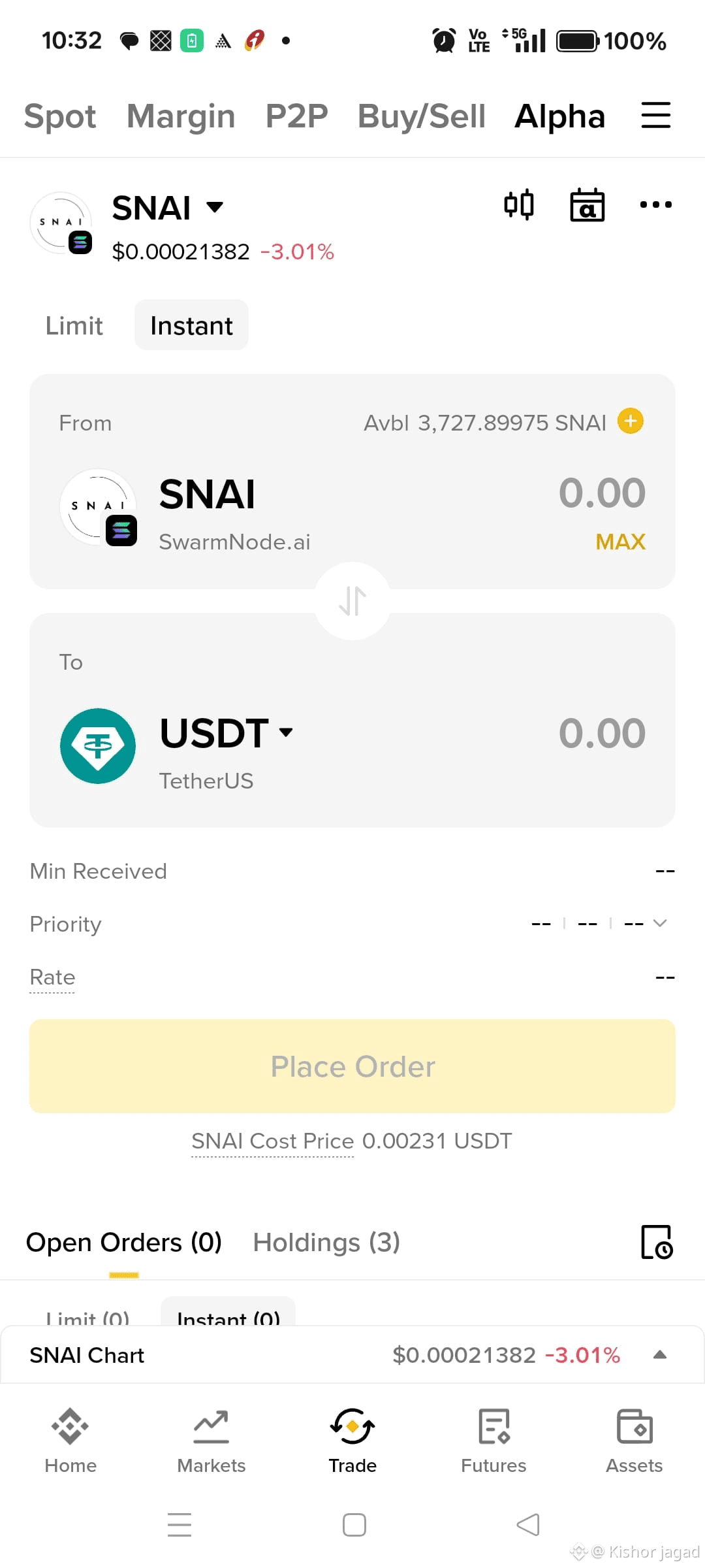 Interfaccia della snai app con slot in evidenza