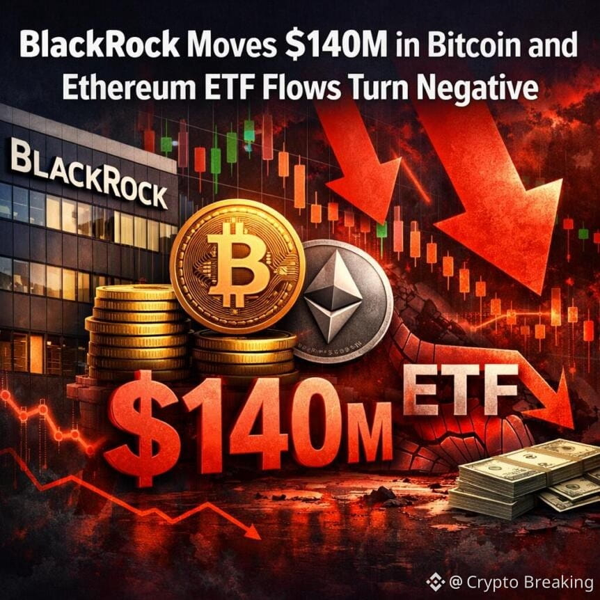 Cb 458860 Blackrock Moves 140m In Bitcoin And Ethereum Etf Flows Turn Negative