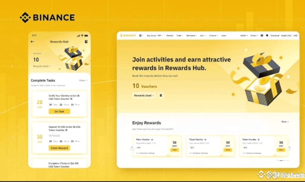 Binance Task How to Earn Rewards on Binance Rewards Hub 1️⃣ Access the | Miss Leo on ...