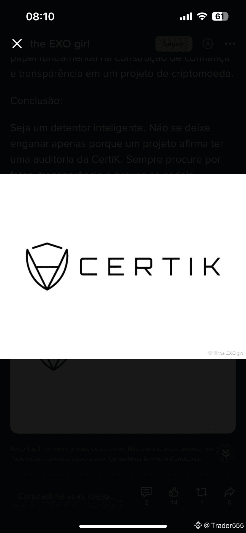 The CertiK Audit is Not a Guarantee of Token Security A | Trader555 on  Binance Square