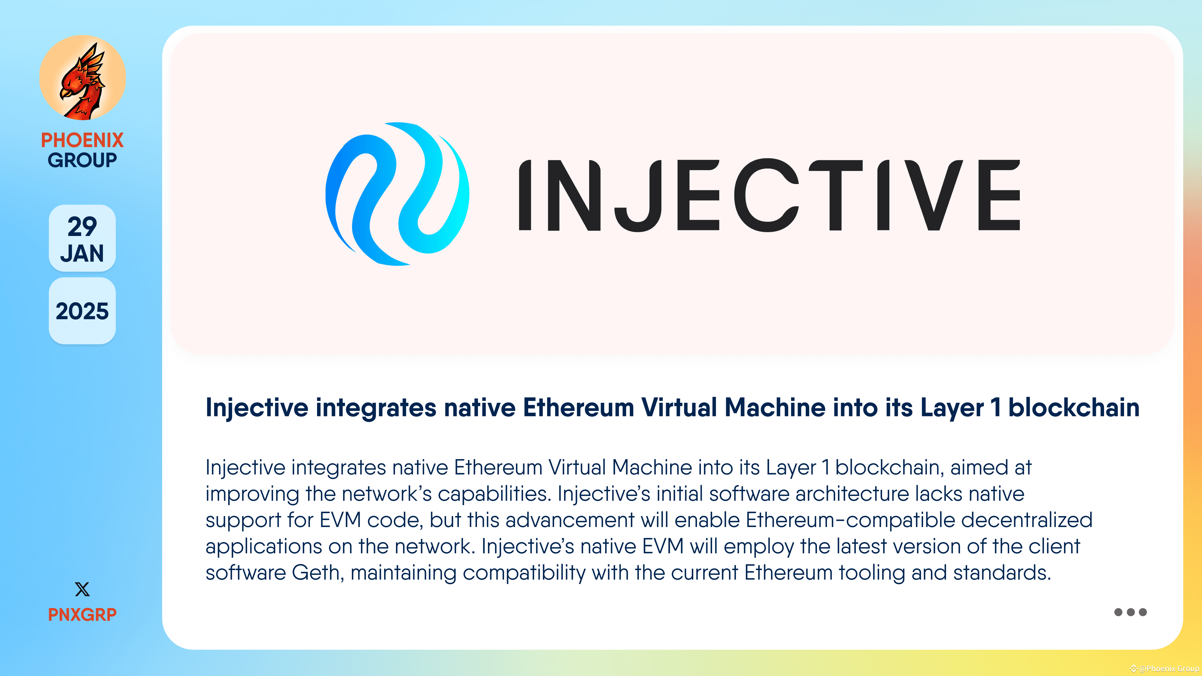Injective integrates native Ethereum Virtual Machine into | Phoenix ...