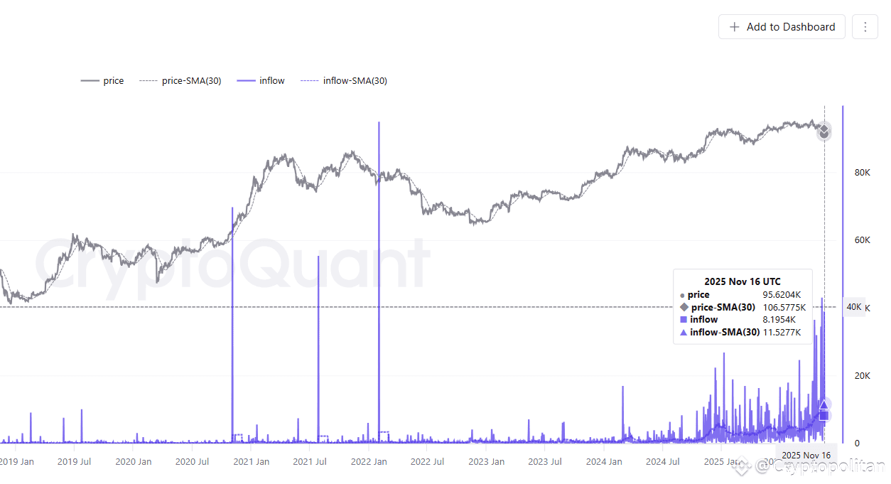 BTC flows back to accumulation addresses despite slide from recent lows