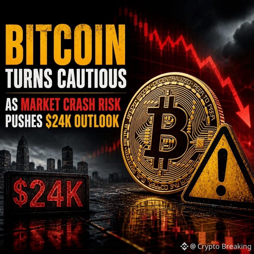 Bitcoin Turns Cautious As Market Crash Risk Pushes $24k Outlook