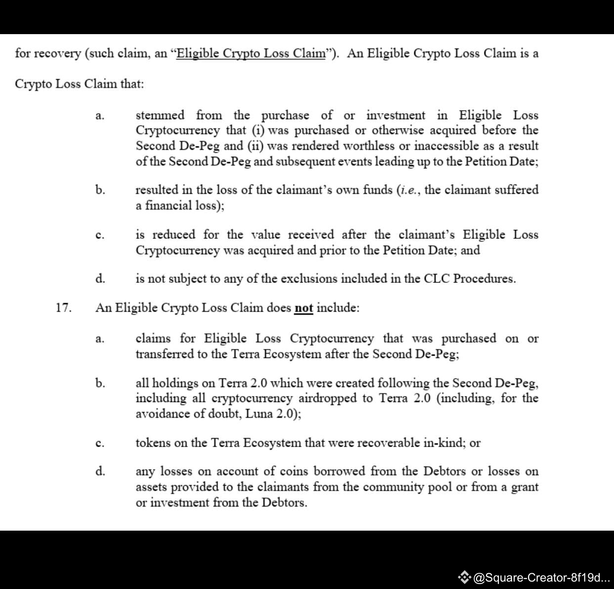 Translation.. Eligible Crypto Loss Claim: An Eligible | آخر الأخبار on  Binance Square