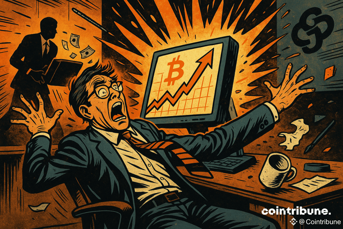 Explosion de Bitcoin : analyste choqué, écran en pleine éruption
