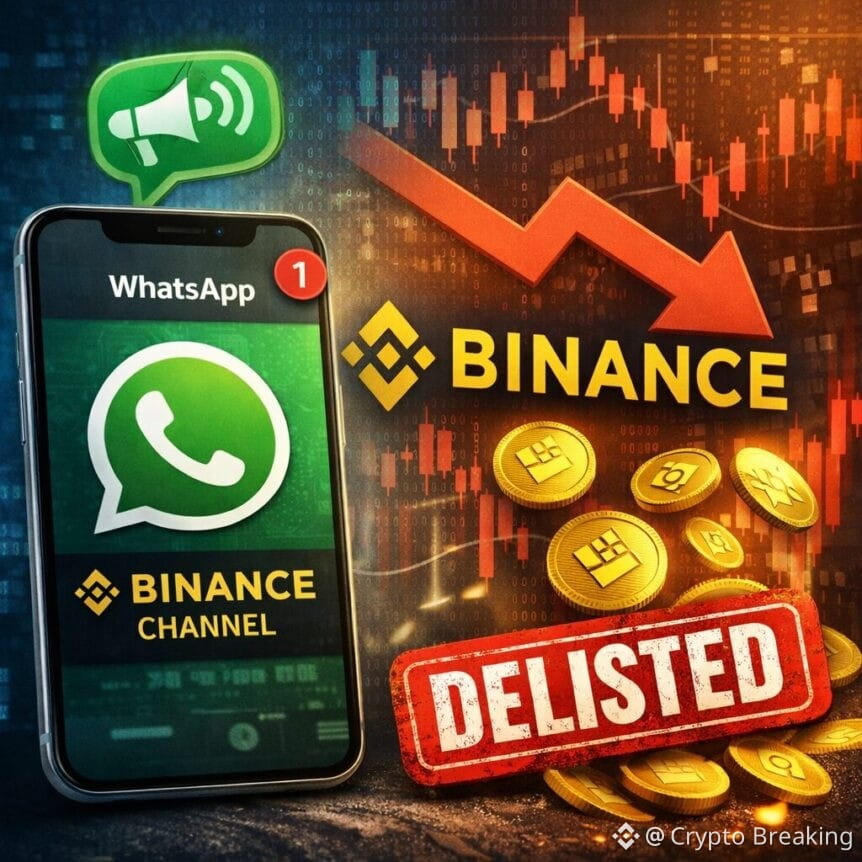 Binance Updates Users With Whatsapp Channels And Delistings
