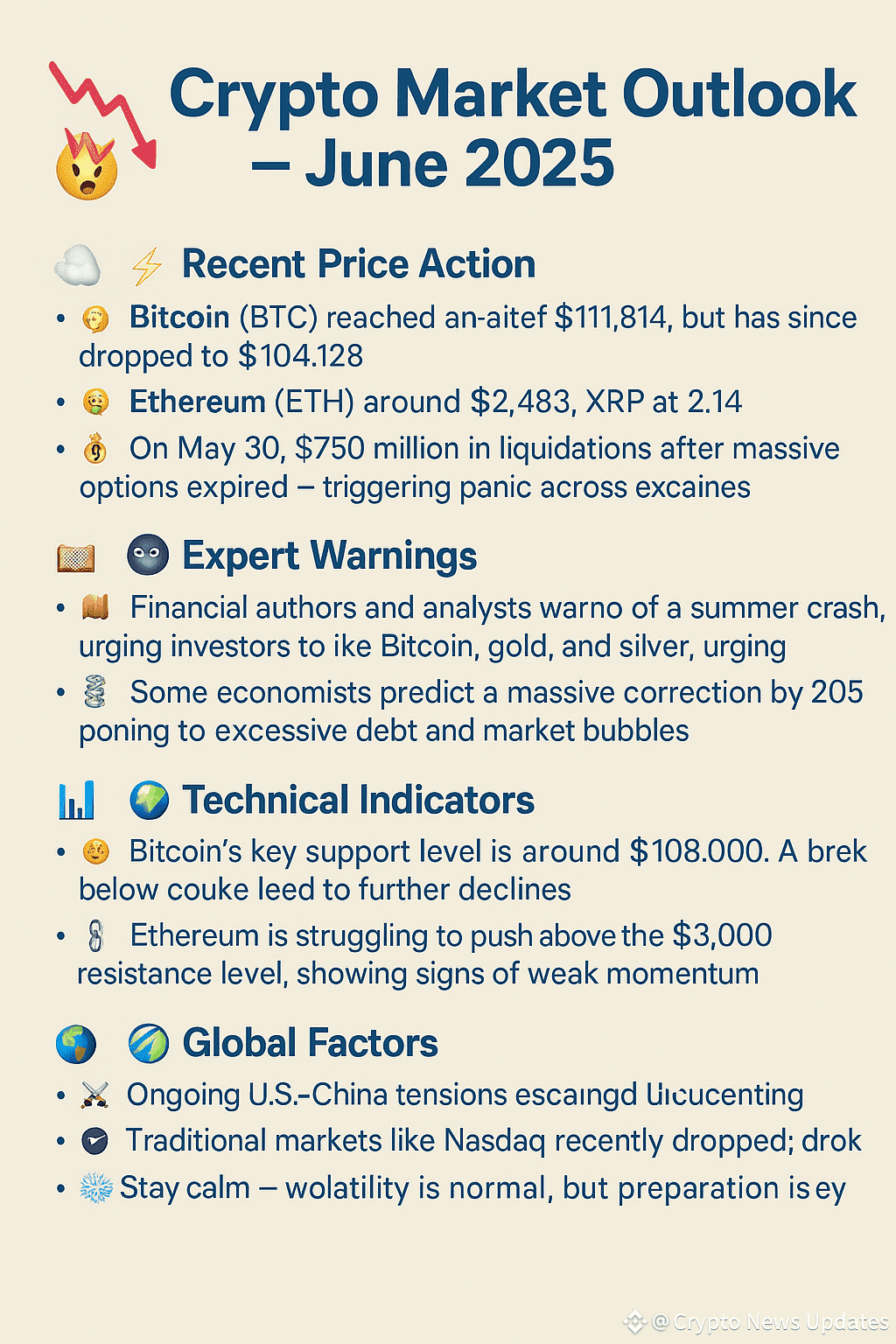📉 Crypto Market Might Crash!!! – June 2025 Crypto Market | Crypto News  Updates on Binance Square