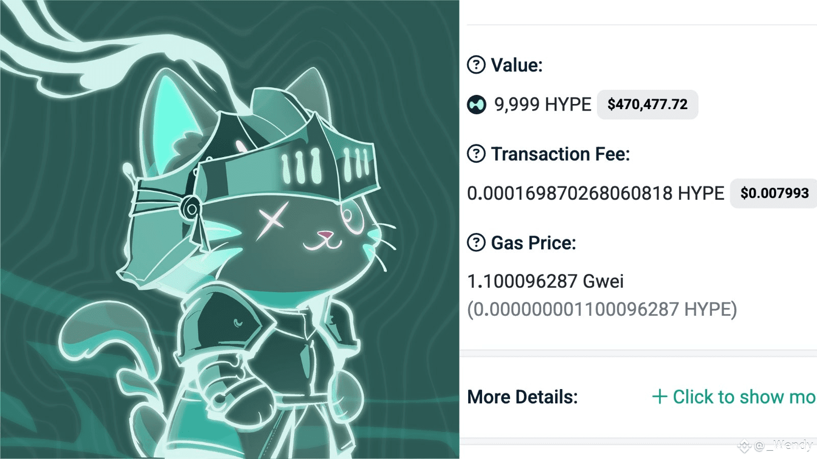 HYPE Breaking: HYPURR #21 SOLD FOR 9,999 $HYPE (~$470K) | _Wendy on Binance  Square