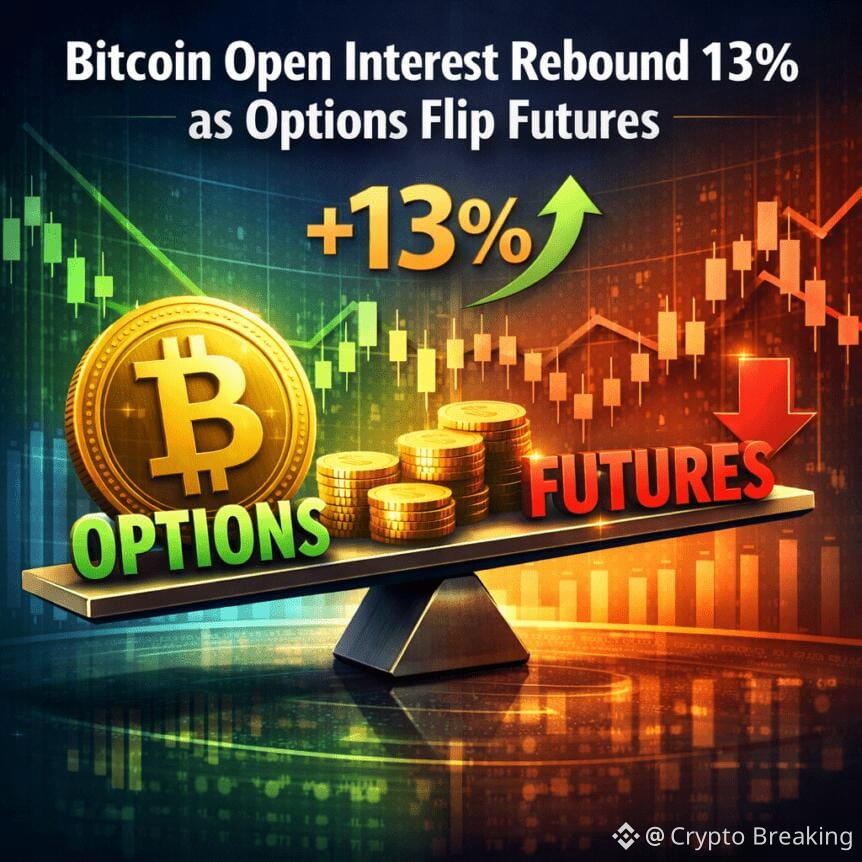 Bitcoin Open Interest Rebound 13% As Options Flip Futures