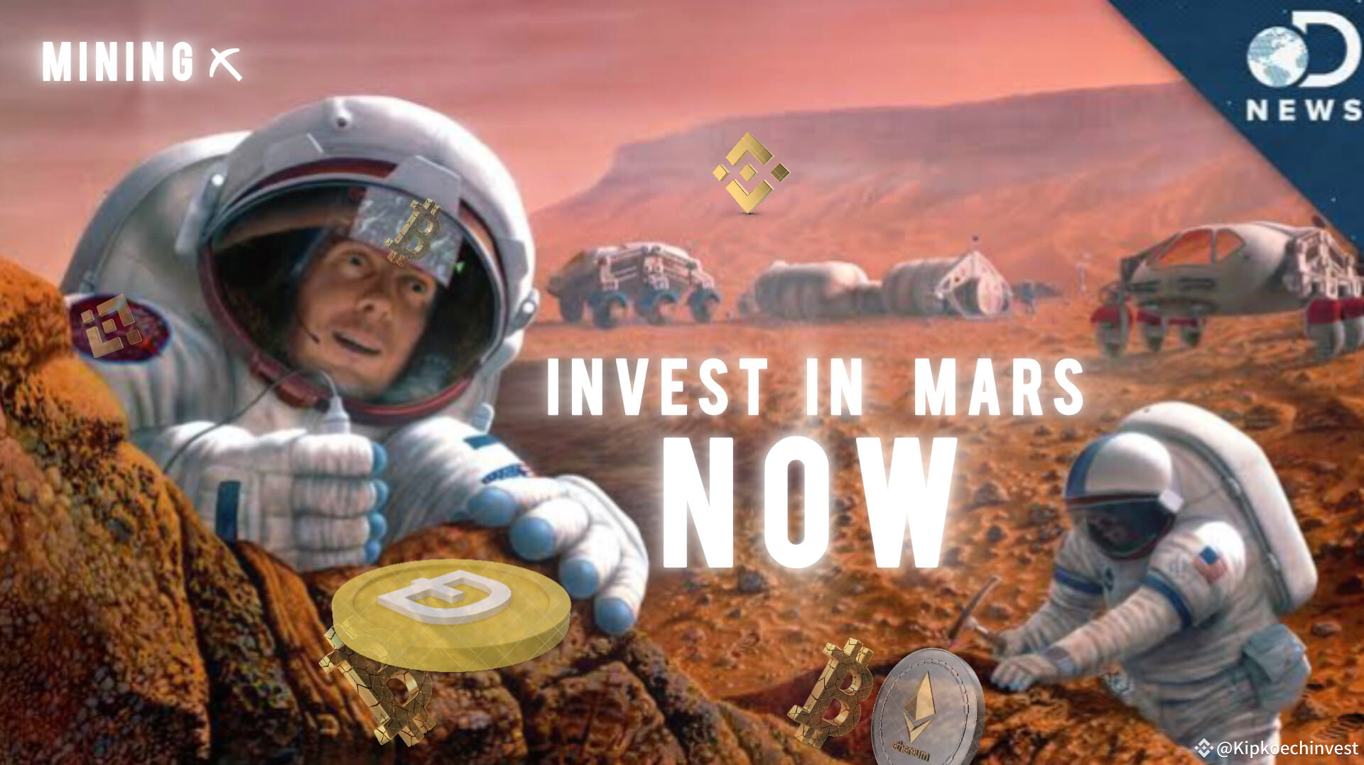 CRYPTOCURRENCY TO USE IN MARS👽👩🏿‍🚀🛸🛰️🌕 In 2055, | Kipkoechinvest on  Binance Square