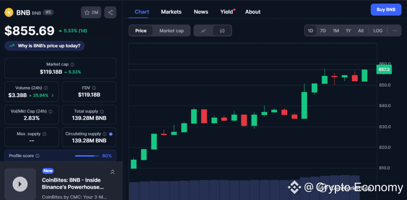 BNB token Coinmarketcap