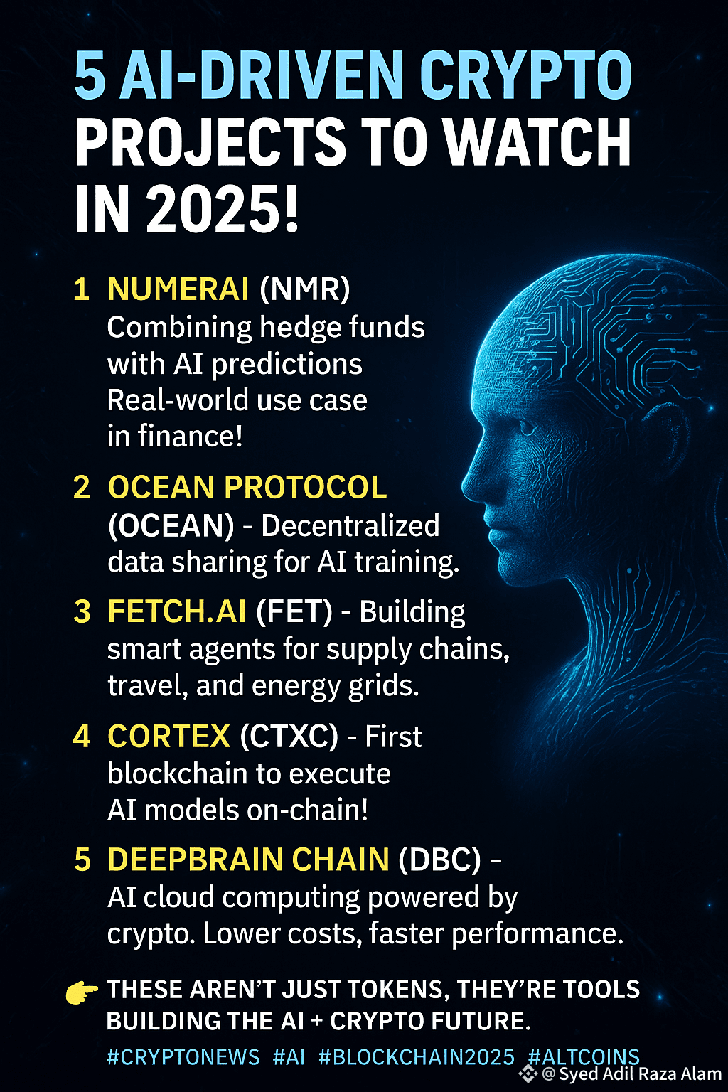 🚀 5 AI-Driven Crypto Projects to Watch in 2025! 1. Numerai | Syed Adil ...