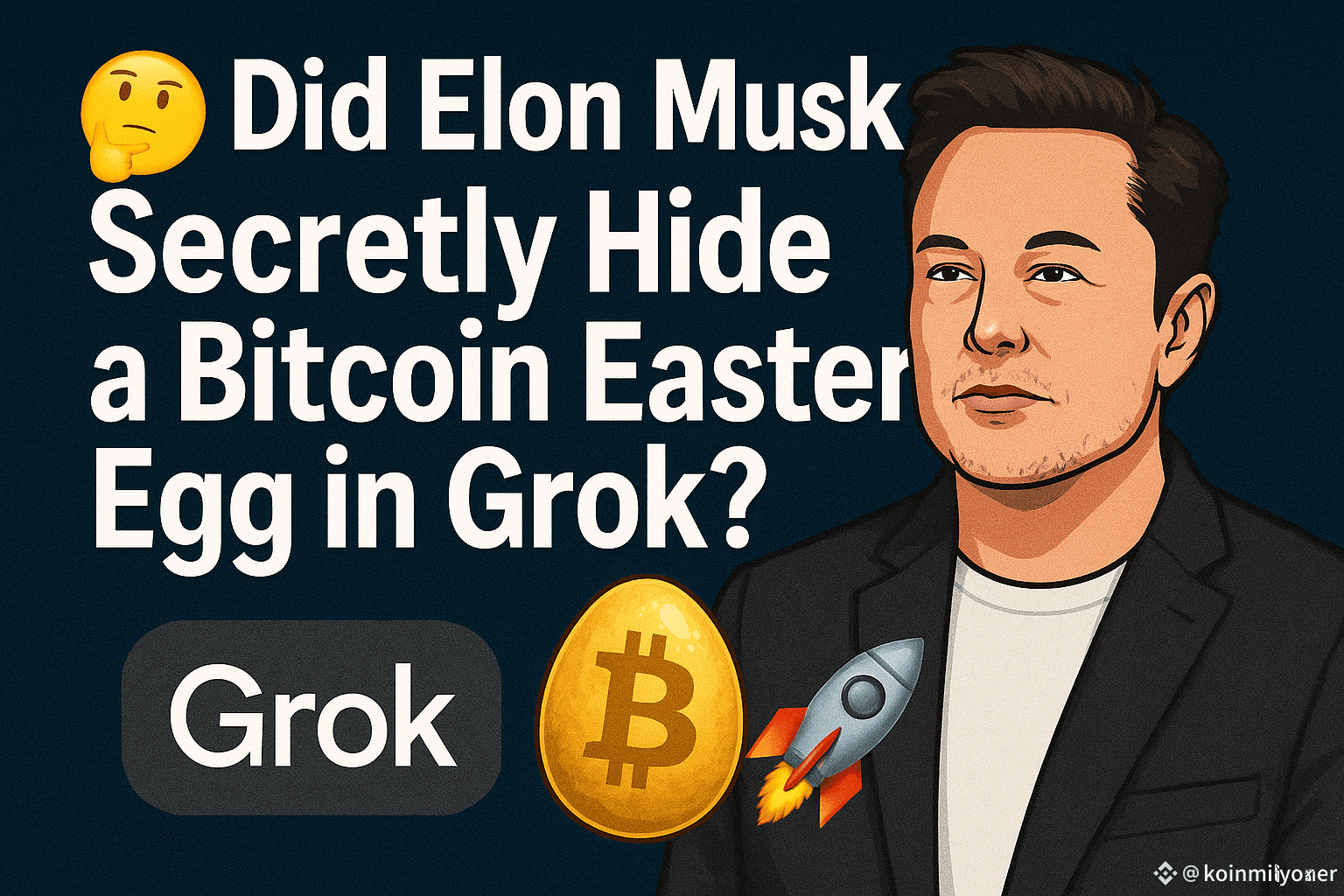 🧐 Did Elon Musk Secretly Hide a Bitcoin Easter Egg in Grok? | koinmilyoner  on Binance Square
