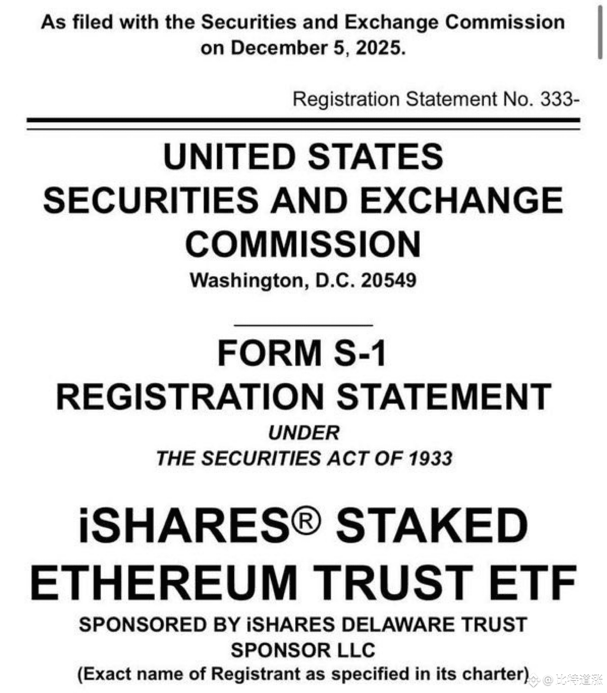 贝莱德押注质押ETF：合规化催生$ETH “收益型” 革命！ 美国国税局规范质押纳税后，贝莱德火速提交以太坊质押| 比特道涨发布于币安广场