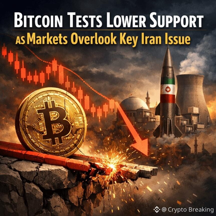 Bitcoin Tests Lower Support As Markets Overlook Key Iran Issue