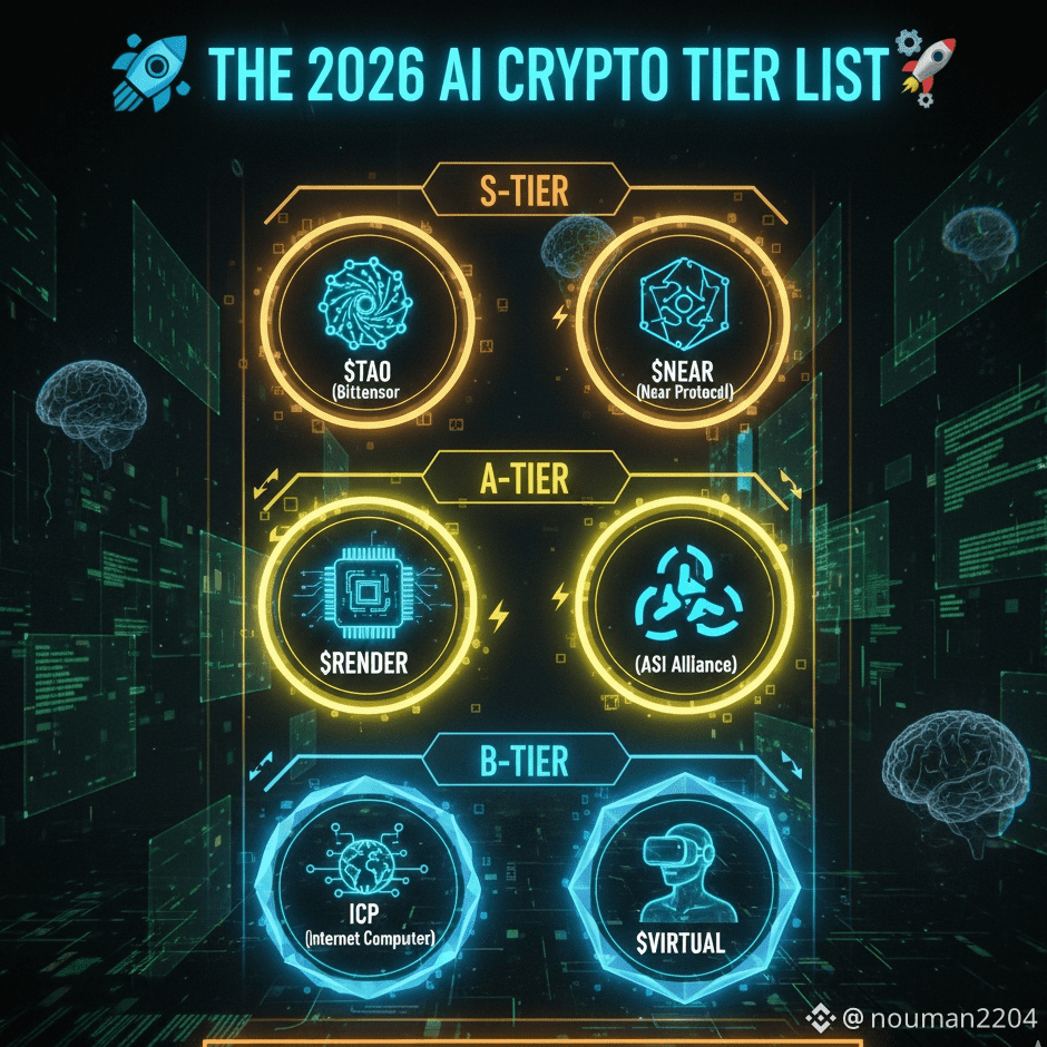 THE 2026 AI CRYPTO TIER LIST: Who is Leading the Revolution | nouman2204  على Binance Square