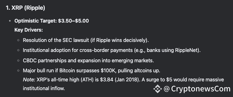 deepseek AI predicts xrp