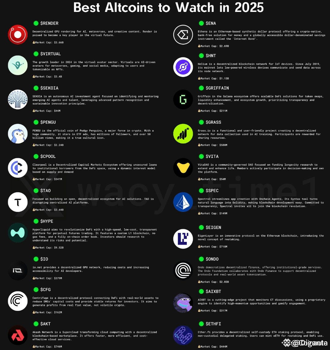 🚀Best Altcoins to Watch in 2025: Unlocking the Next Crypto Boom 💸✨ |  Diganta on Binance Square