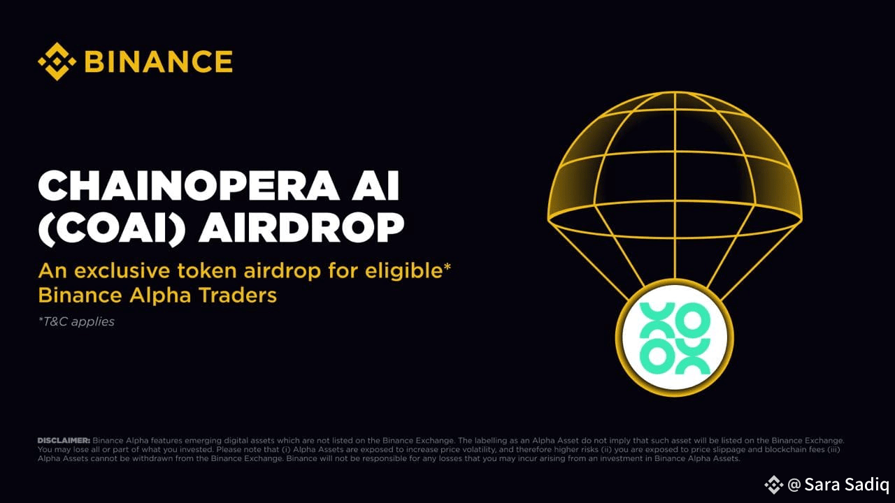 ChainOpera AI (COAI) Airdrop* ⏰ *Pak Time:* 25 Sept 2025 | Sara Sadiq on  Binance Square